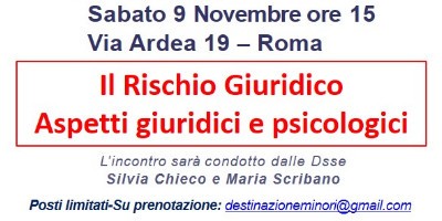 Sabato 9 Novembre - Il rischio giuridico