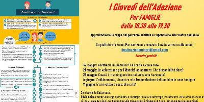 I Giovedì dell’Adozione - dal 14 maggio all'11 giugno 2020