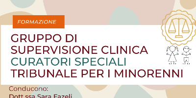 Sabato 1 ottobre - Ore 9:30 - Gruppo do supervisione clinica